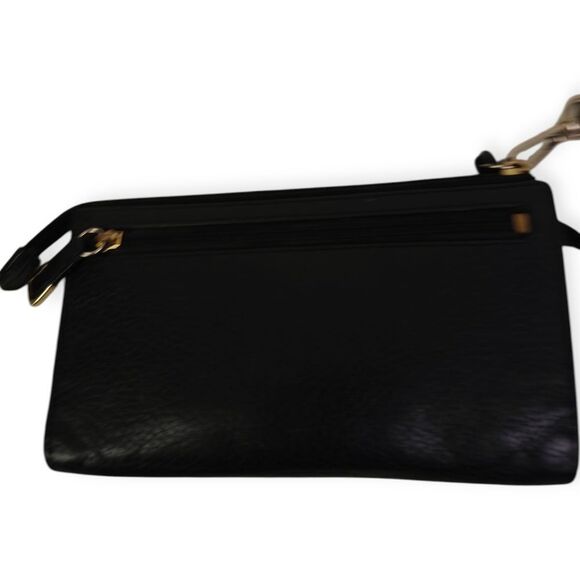 Coach Black Genuine Leather Wristlet Wallet Purse - Picture 4 of 9